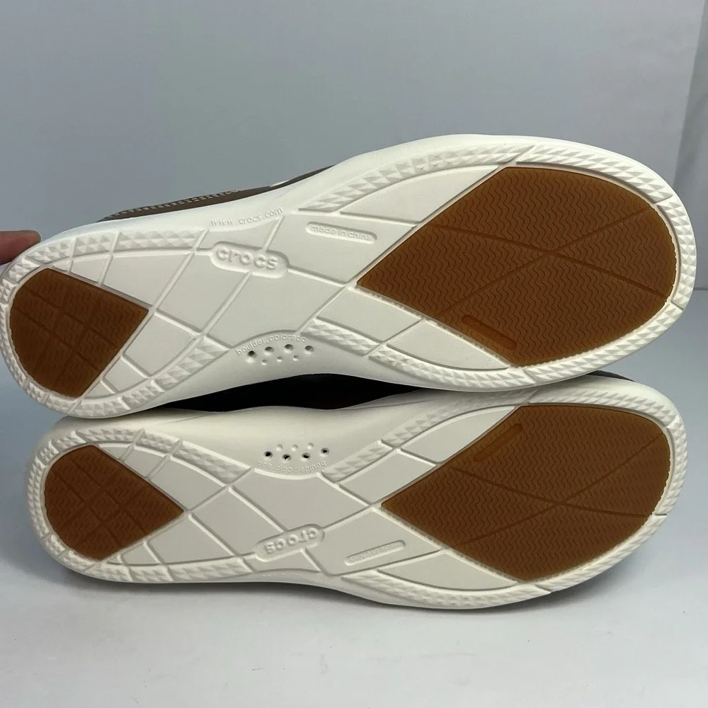 Crocs Harborline Boat Deck Driving Shoes Hazelnut Men's Size 11